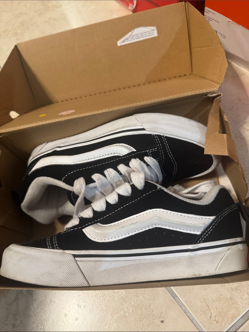 Black and White Kids Skate Shoes - Classic Low-Top